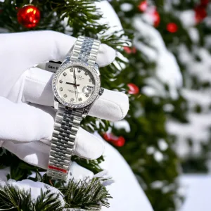 Rolex-DateJust-178384-Moissanite-White-Dial-Moissanite-Bezel-31mm-1