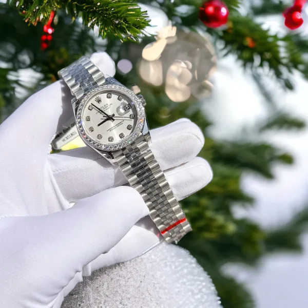 Rolex-DateJust-178384-Moissanite-White-Dial-Moissanite-Bezel-31mm-2