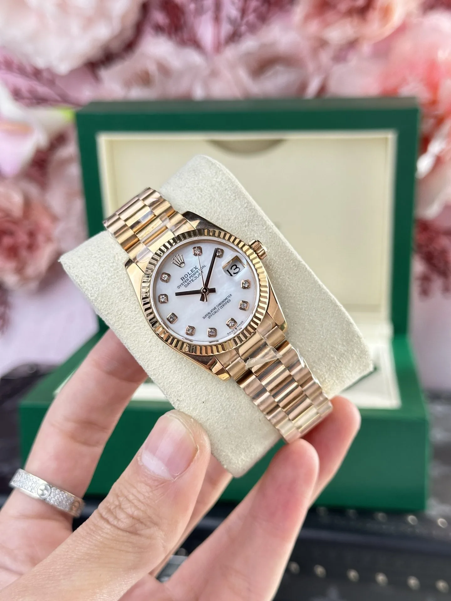 Rolex DateJust 278275 Moissanite White Mother-of-pearl Dial 31mm-2