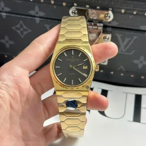 Vacheron Constantin Historiques 222 Black Dial 18K Gold 37mm