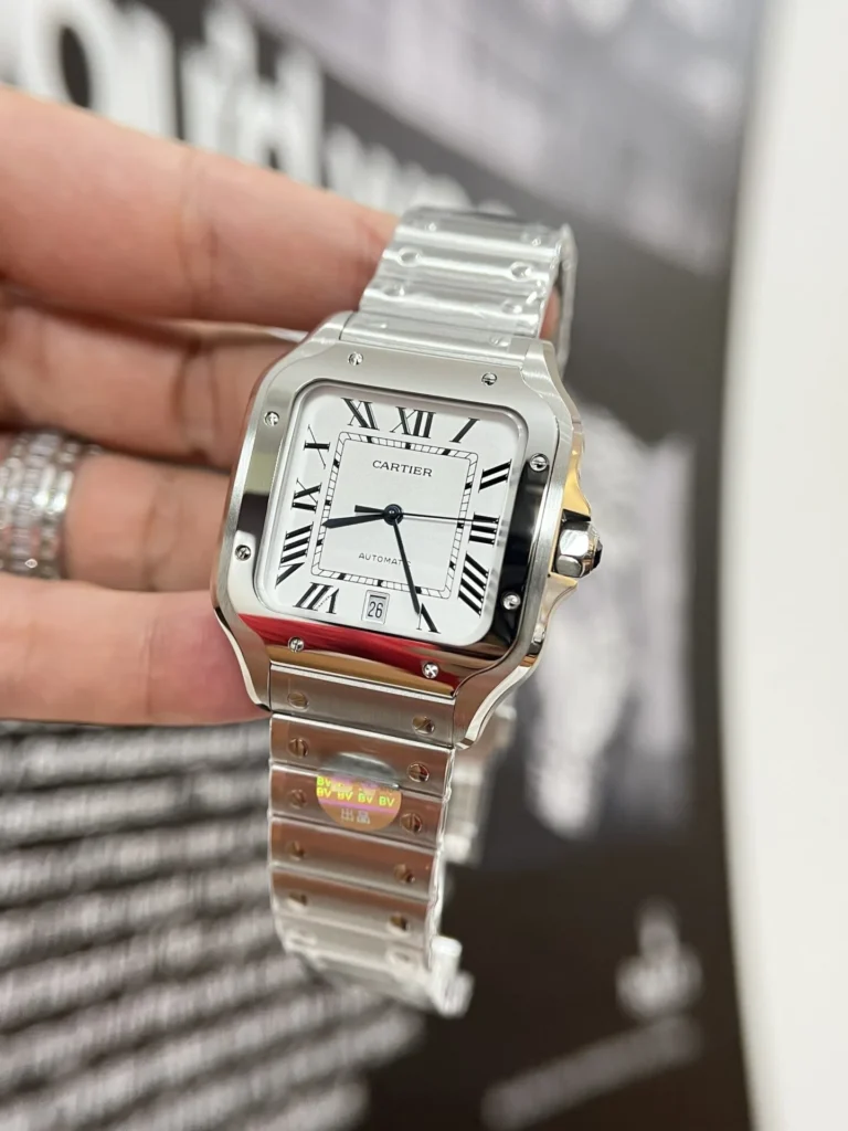 Cartier Santos WSSA0018 White Dial 39.8mm.webp