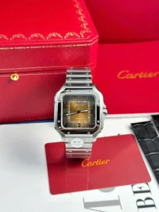 Cartier Santos WSSA0064 Gradient Brown Dial 39.8mm.webp