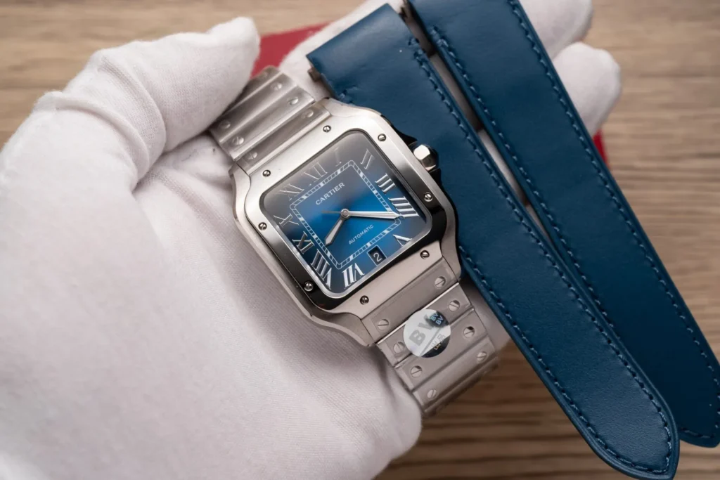Cartier Santos de Cartier WSSA0013 Gradient Blue Dial 39.8mm.webp