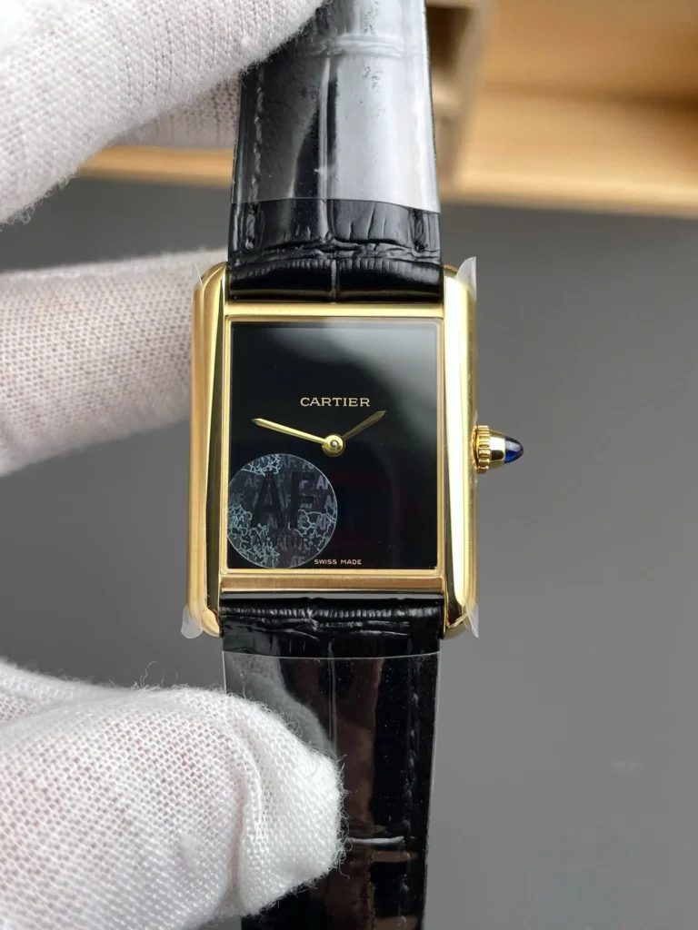 Cartier Tank WGTA0091 Black Dial Gold 33.7x25.5mm.webp