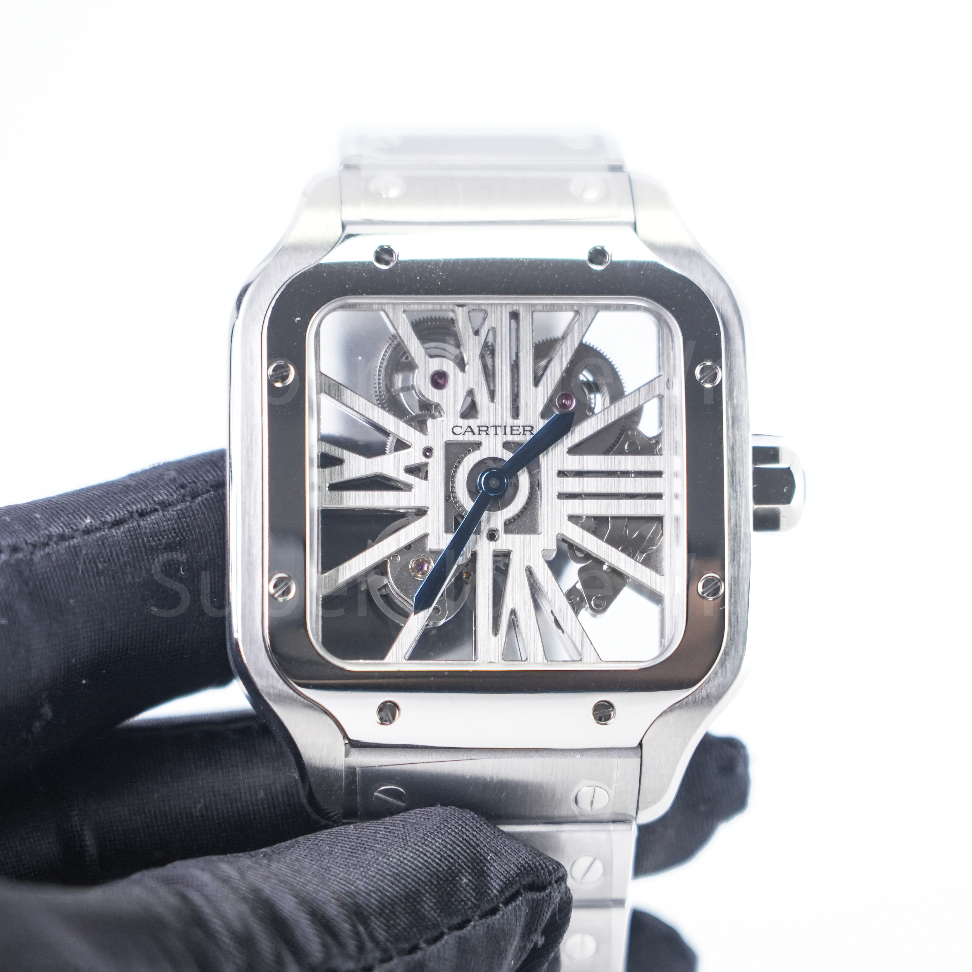 Cartier Santos skeleton 39.8mm bracelet superclone watch