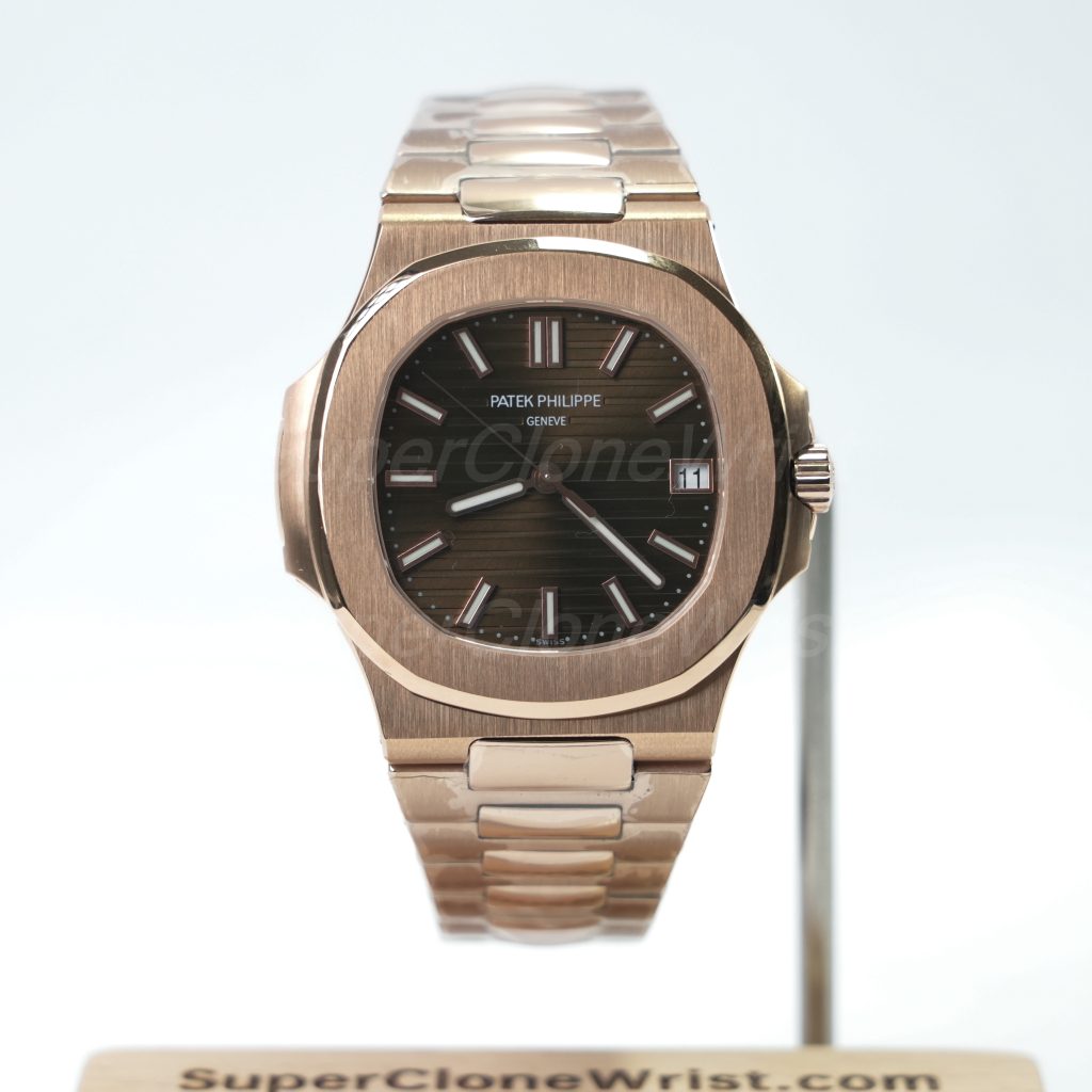 Patek Philippe Nautilus 5711 Brown Dial Rose Gold 40mm 1：1 SuperClone Watch