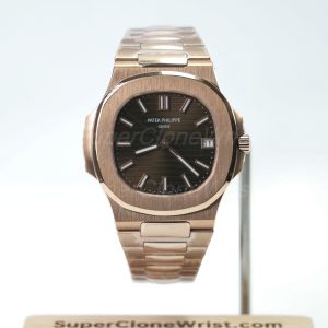 Patek Philippe Nautilus 5711 Brown Dial Rose Gold 40mm 1：1 SuperClone Watch