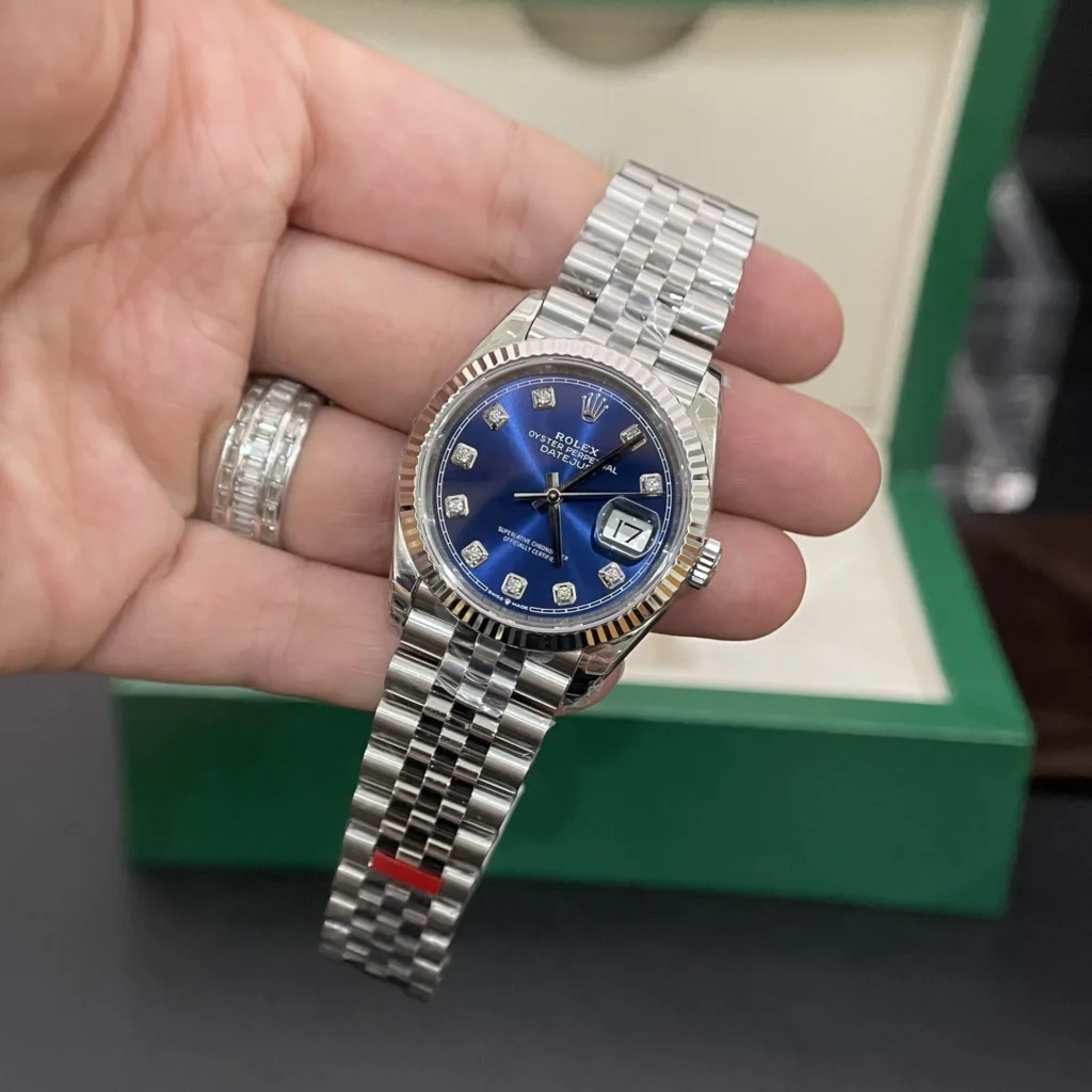Rolex DateJust 126234 Moissanite Blue Dial 36mm 2.webp