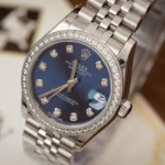 Rolex DateJust 126234 Moissanite Blue Dial Moissanite Bezel 36mm 3 1.webp