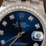 Rolex DateJust 126234 Moissanite Blue Dial Moissanite Bezel 36mm 5.webp