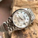 Rolex DateJust 126234 White Mother of Pearl Moissanite 36mm 1.webp