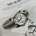 Rolex DateJust 126334 Moissanite White Mother of pearl Dial 41mm 3.webp