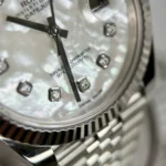 Rolex DateJust 126334 Moissanite White Mother of pearl Dial 41mm 6.webp