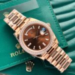 Rolex Day Date 228235 Moissanite Bezel Chocolate Dial 36mm 2 1.jpg