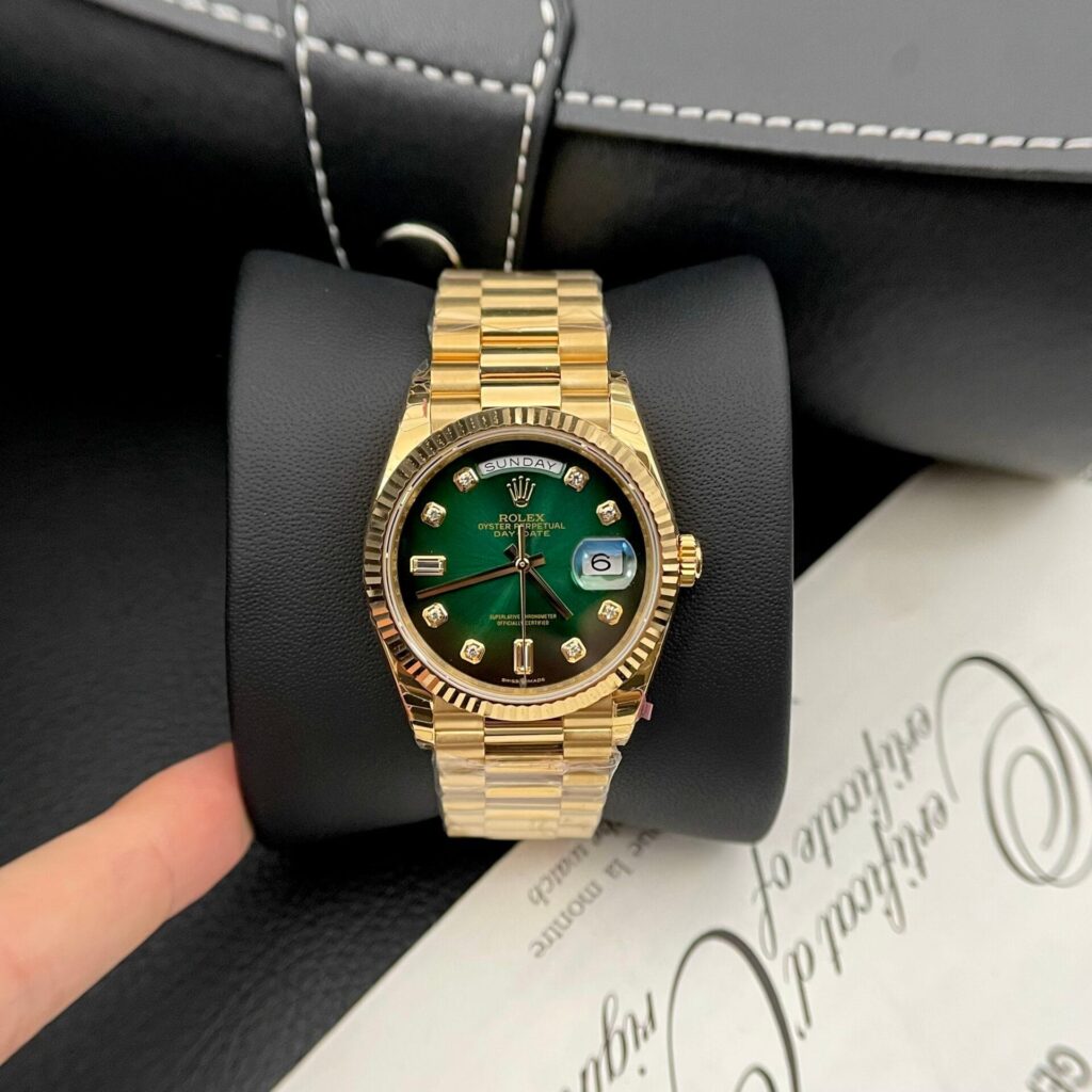 Rolex Day Date 228235 Moissanite Green Dial 36mm 1.jpg