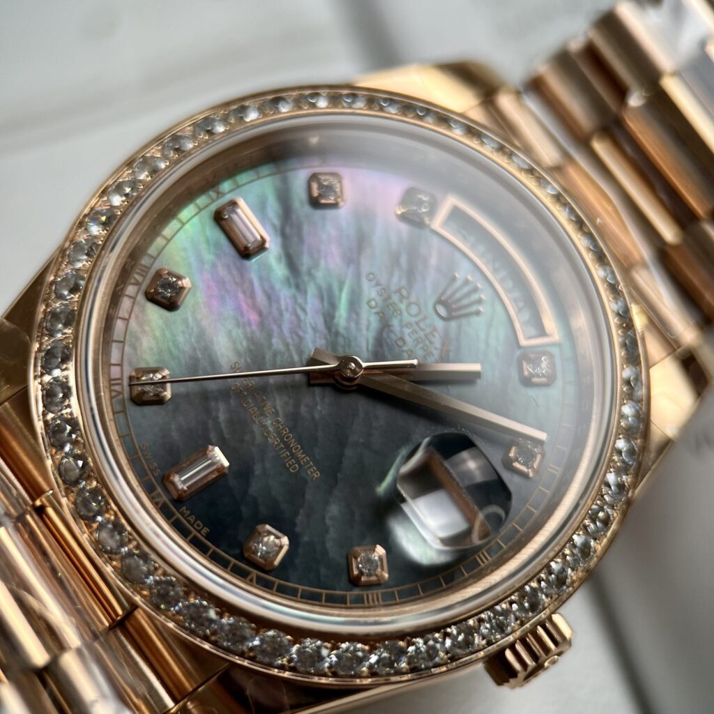 Rolex Day Date 228235 Moissanite Green Mother of Pearl Dial 40mm 4 scaled 1.jpg