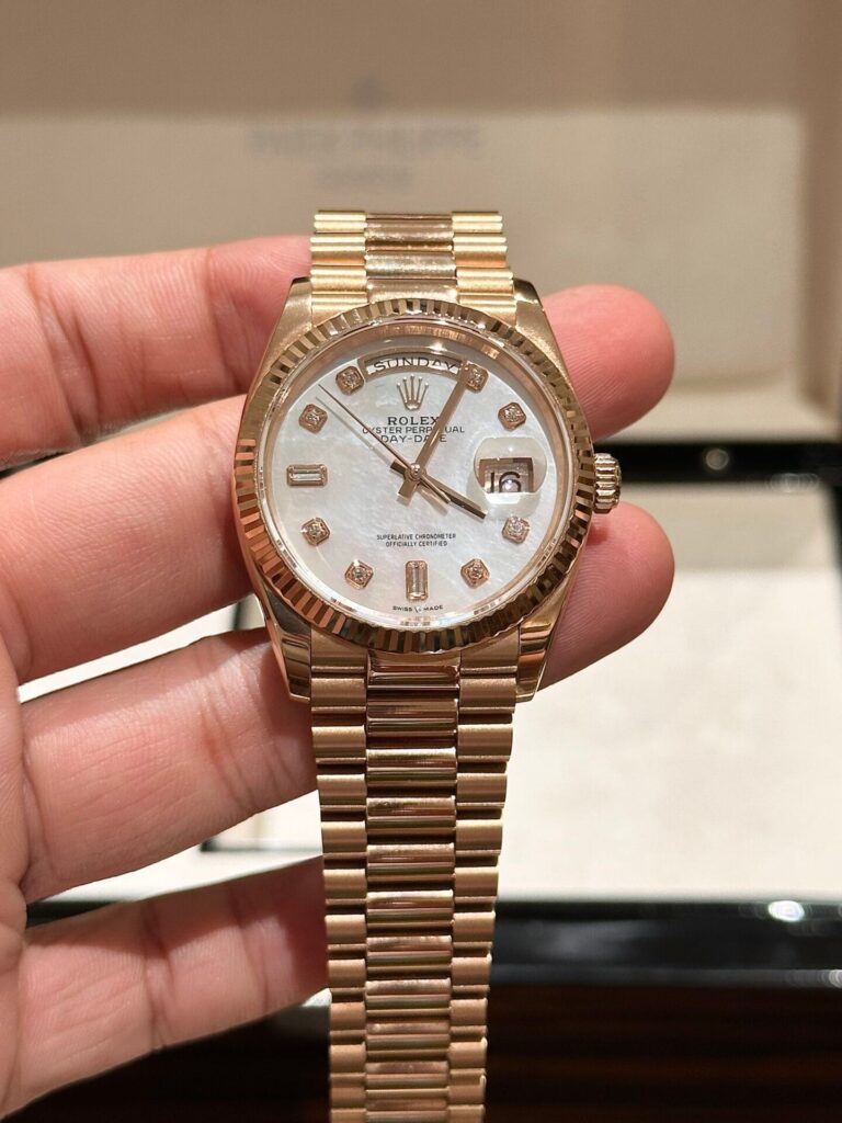 Rolex Day Date 228235 Moissanite Mother of Pearl Dial 36mm 1.jpg