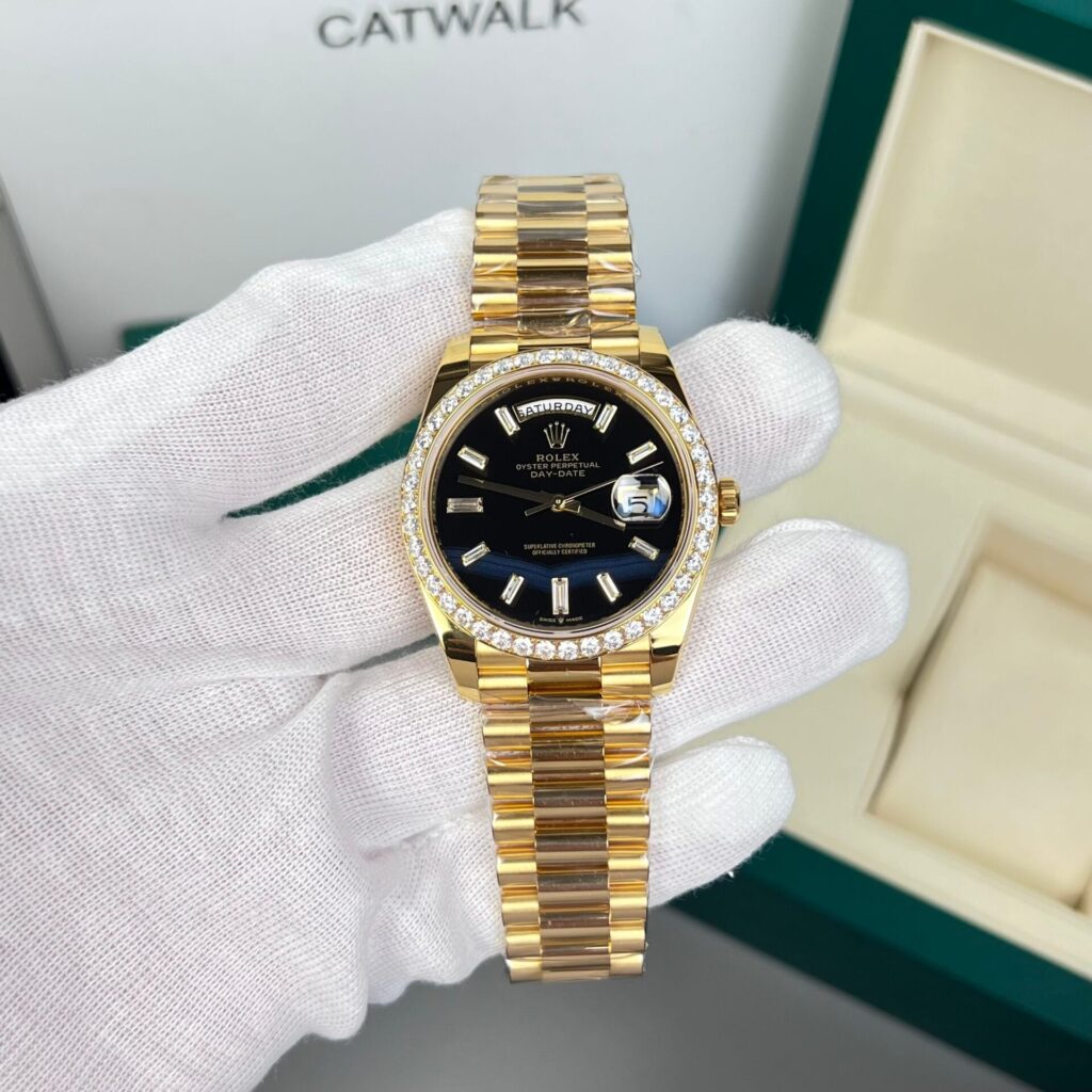 Rolex Day Date 228238 moissanite Black agate Dial 40mm 1.jpg