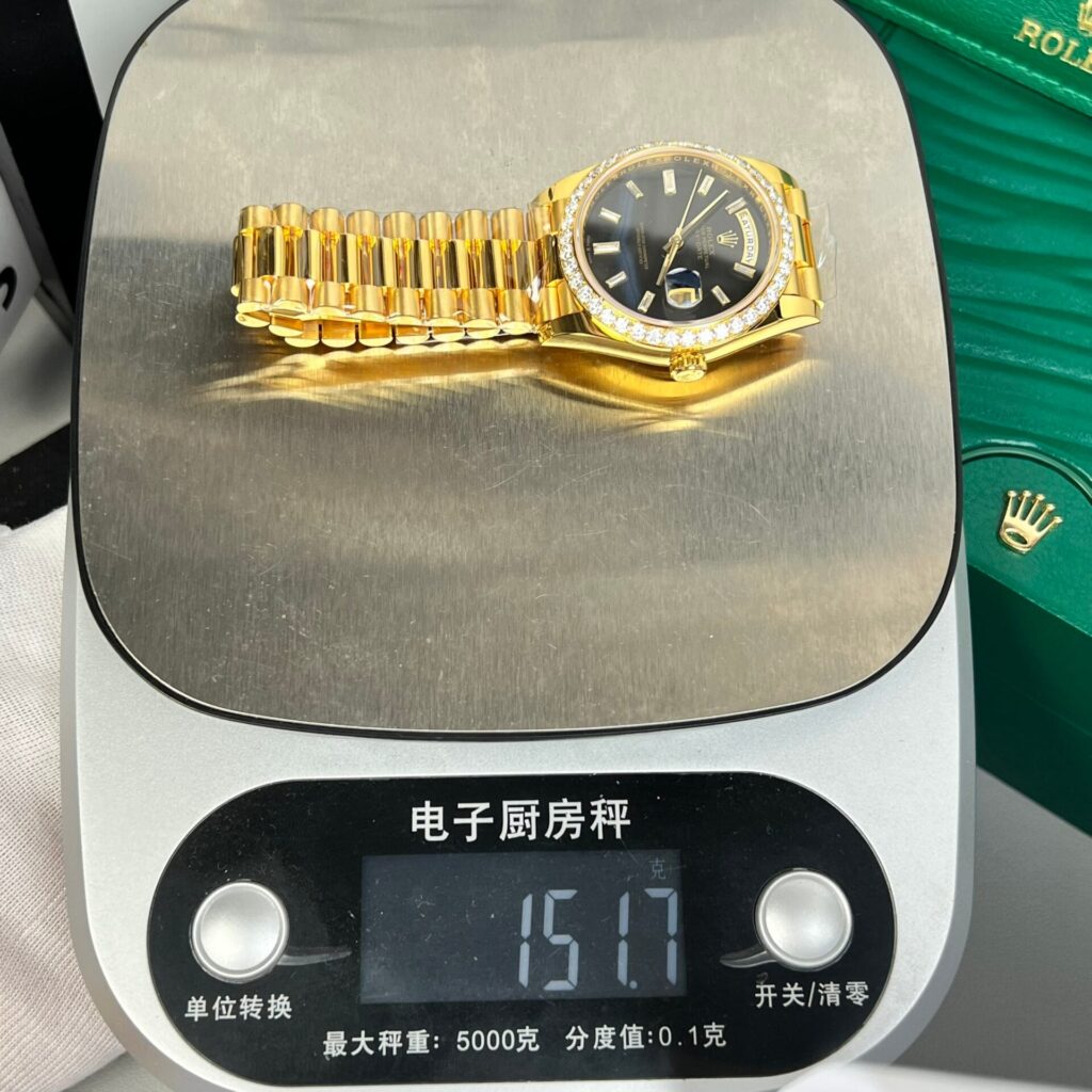 Rolex Day Date 228238 moissanite Black agate Dial 40mm 7.jpg