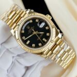 Rolex Day Date 228238 moissanite Gold Black Dial 40mm 2 1.jpg