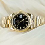 Rolex Day Date 228238 moissanite Gold Black Dial 40mm 3.jpg
