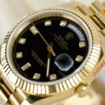 Rolex Day Date 228238 moissanite Gold Black Dial 40mm 4.jpg
