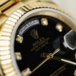 Rolex Day Date 228238 moissanite Gold Black Dial 40mm 5.jpg
