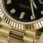 Rolex Day Date 228238 moissanite Gold Black Dial 40mm 7.jpg