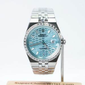 Rolex Land Dweller 127334 Ice Blue Dial Diamond Bezel Diamond Markers Steel 40mm Super Clone Watches