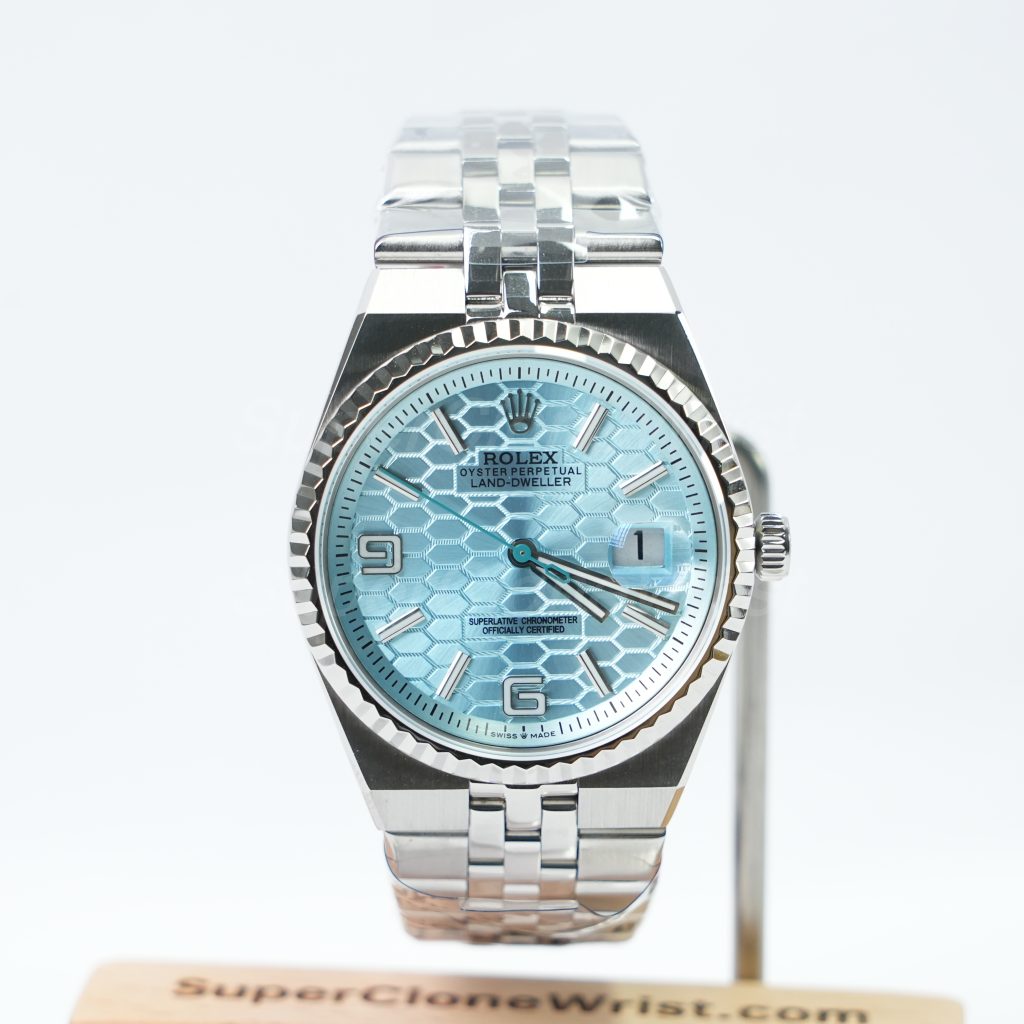 Rolex Land Dweller 127334 Ice Blue Dial Steel 40mm Super Clone Watches