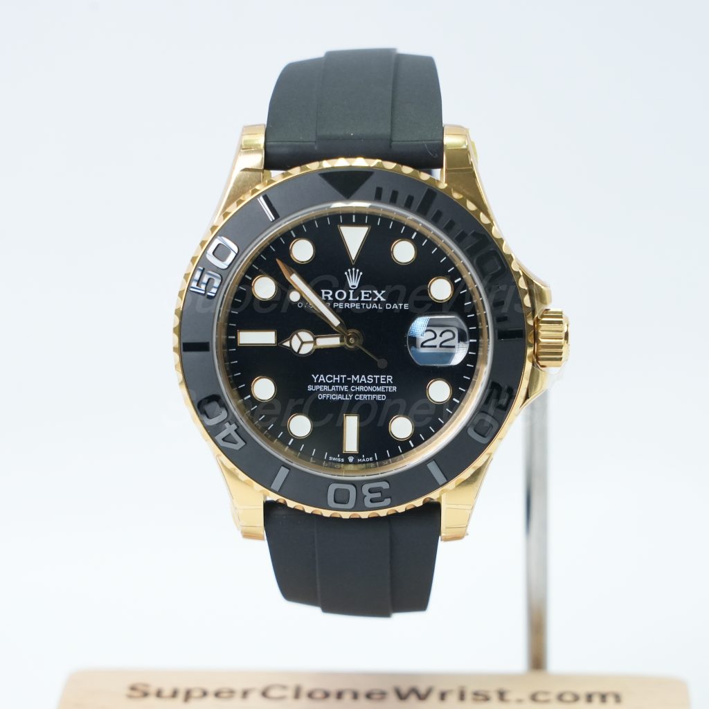 Rolex Oyster Perpetual 116655 Yacht Master Rose Gold Oysterflex 40mm 11 Super Clone Watches