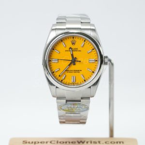 Rolex Oyster Perpetual 124300 Yellow Dial 41mm 11 Super Clone Watches