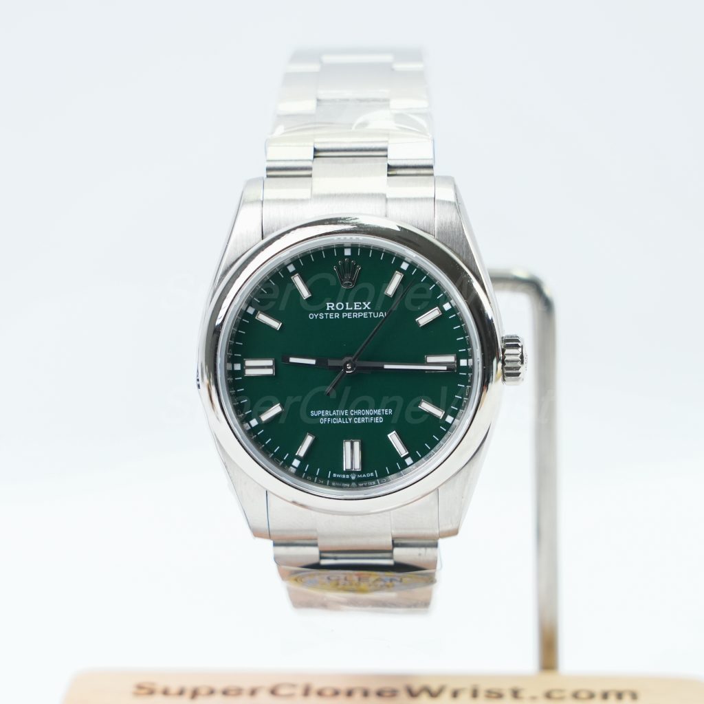 Rolex Oyster Perpetual 126000 Green Dial 36mm 11 Super Clone Watches