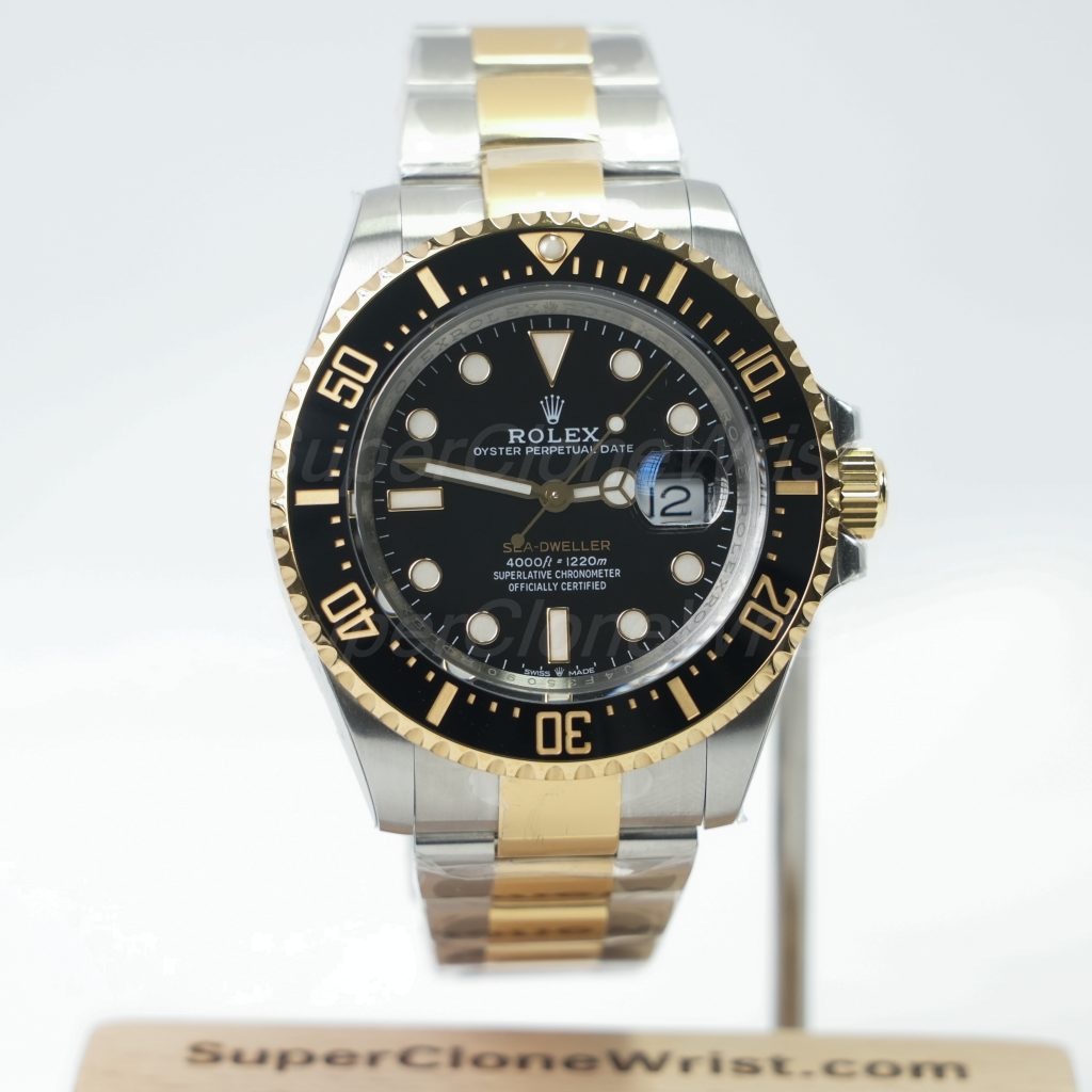 Rolex Sea Dweller 126603 Black Dial Yellow Gold Steel 43mm Super Clone Watches