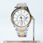 Rolex Sky Dweller 326933 White Dial Oyster 42mm Two Tone 11 Super Clone Watches