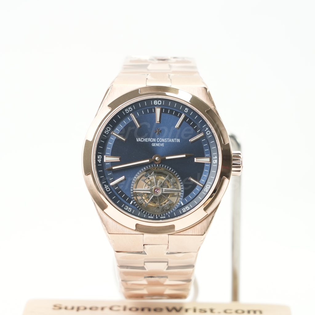 Vacheron Constantin Tourbillon 6000V Blue Dial Rose Gold 42.5mm 11 Super Clone Watches