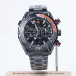 Omega Seamaster 215.92.46.51.01.001 Black Ceramic Black Dial Black and Orange Ceramic Bezel Black Steel Bracelet 45.5mm Replica Watches - 1