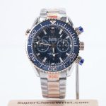Omega Seamaster 215.20.46.51.03.001 Two-Tone Rose Gold Blue Dial Blue Ceramic Bezel Two-Tone Rose Gold Bracelet 45.5mm Replica Watches - 1