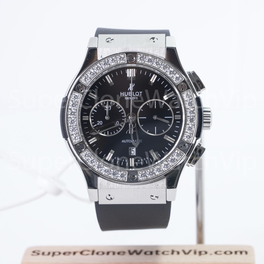 Hublot Classic Fusion Chronograph 521.NX.1171.RX.1104 Titanium Diamond Bezel 45mm Replica Watches - 1