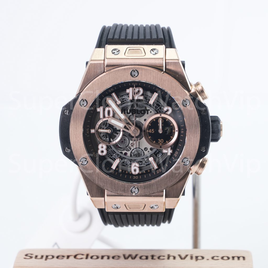 Hublot Big Bang Unico 411.OX.1180.RX King Gold Skeleton Dial 45mm Replica Watches - 1