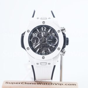 Hublot Big Bang Unico White Ceramic Skeleton Dial 45mm 411.HX.1170.RX Replica Watches - 1