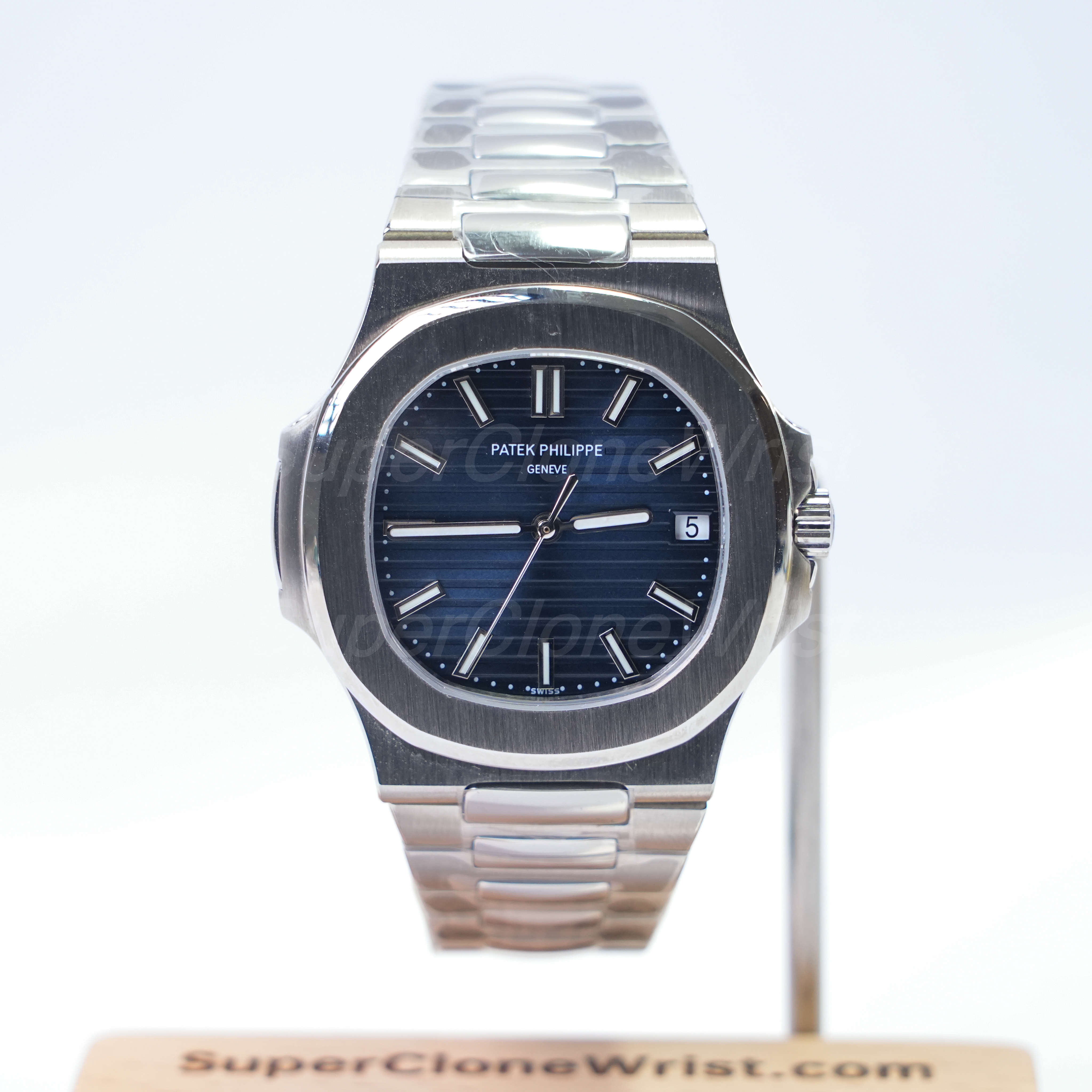 Patek Philippe Nautilus 5711 blue dial steel bracelet style watch