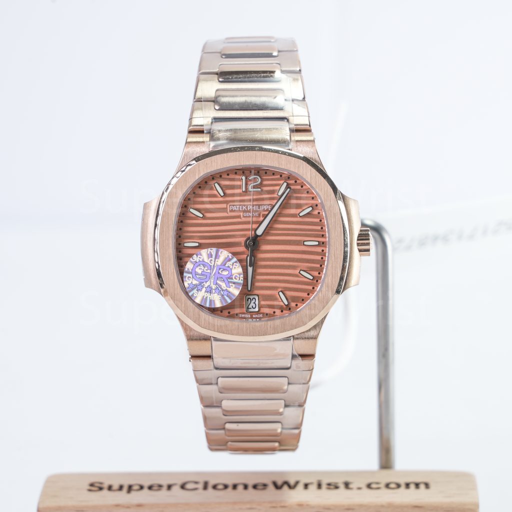 Patek Philippe Nautilus 7118-1R Rose Gold Rose Gold Dial Rose Gold Bezel Rose Gold Bracelet 35.2mm Replica Watches - 1