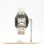 Cartier Panthère Steel Rose Gold White Dial Rose Gold Bezel Steel Rose Gold Bracelet 27x37mm Replica Watches - 1