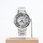 Cartier Ballon Bleu W69012Z4 Steel Silver Dial Steel Bezel Steel Bracelet 42.1mm Replica Watches - 1