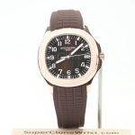 Patek Philippe Aquanaut 5167R Rose Gold Brown Dial Rose Gold Bezel Brown Rubber Strap 40mm Replica Watches - 1