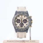 Rolex Daytona DiW "Desert Eagle" Carbon Fiber Beige Dial Carbon Fiber Bezel Beige Fabric Strap 40mm Replica Watches - 1