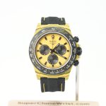 Rolex Daytona DiW Custom Bumblebee Yellow Carbon Black Yellow Panda Dial Carbon Bezel Black Fabric Strap 40mm Replica Watches - 1