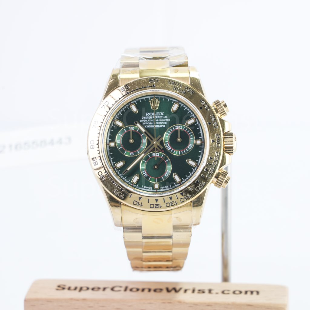 Rolex Cosmograph Daytona 116508 18K Yellow Gold Green Dial 40mm Replica Watches - 1