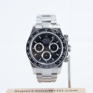 Rolex Daytona 126500LN Steel Black Dial Black Ceramic Bezel Steel Oyster Bracelet 40mm Replica Watches - 1
